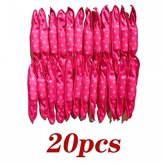 VANIDO 20 pieces soft sleep hair rollers pillow sponge hair rollers stain heatless sleep in hair curlers large overnight stain hair rollers Pink