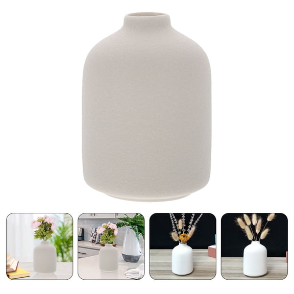 MLINS Floral Ceramic Vase Retro Vase Child 6.5X10CM White