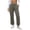 Khaki, variant on Women's Velour Pants with Pockets Drawstring Elastic Waist Straight Leg Pants for Everyday Fall Winter Trousers