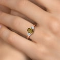 thumbnail image 4 of Gem Stone King 1.54 Ct Oval Whiskey Quartz G/H Lab Grown Diamond 18K Rose Gold Plated Silver Ring, 4 of 6