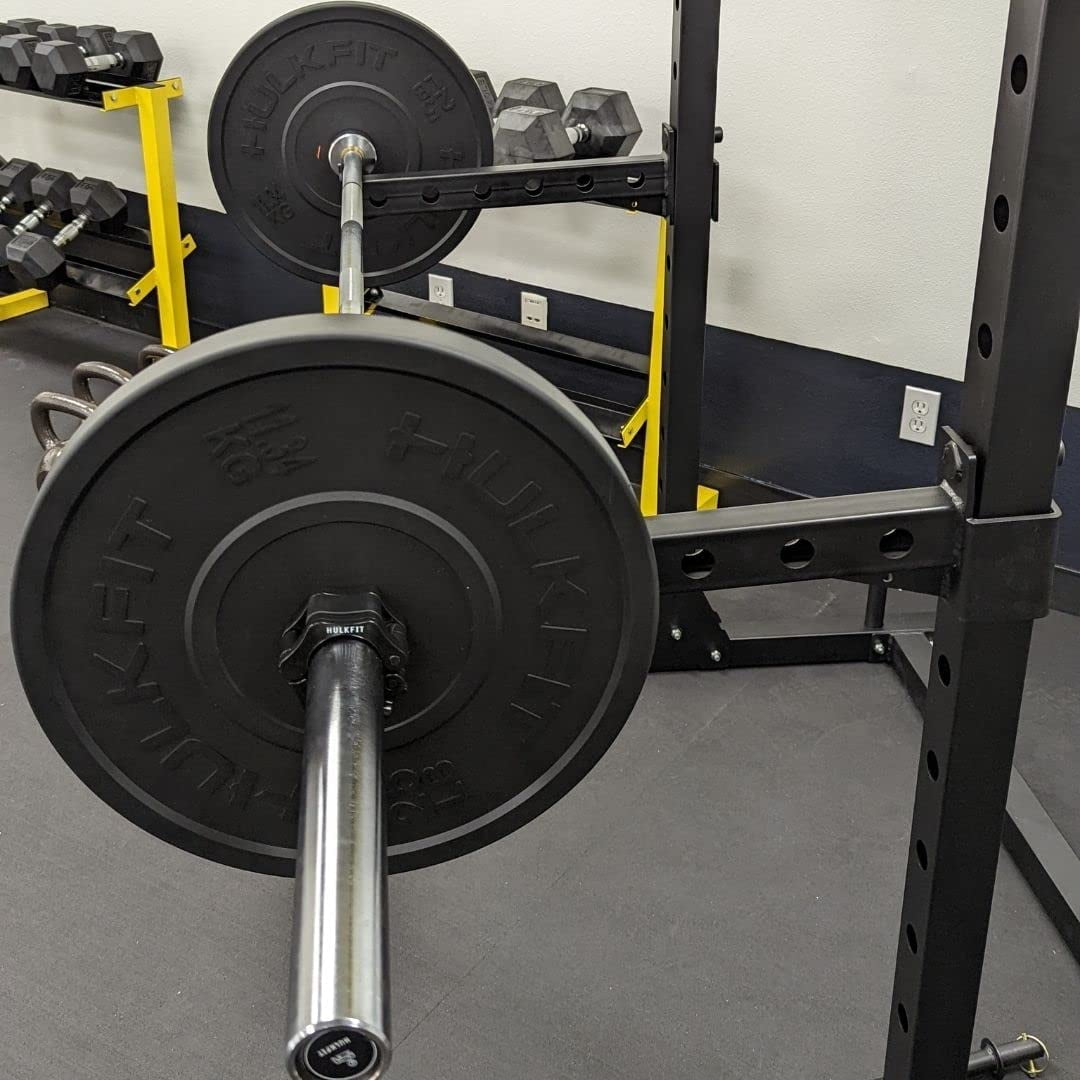 HulkFit Multi-Function Power Cage Rack Crossfit Attachments, J-Hooks, Dip Bars, Weight Plate Holders, T-Bar Row Platform, Barbell Clamp Collars, Hangers and Others (Dip Bars, Straight)