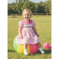 thumbnail image 3 of BemeyourBBs Toddler Baby Girl Birthday Dress Outfits 1 2 3 4 5 Years Old Birthday Clothes Plaid Cupcake Bow Embroidered Short Sleeve Doll Collar A-line Smocked Dresses, 3 of 9