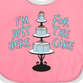 thumbnail image 4 of Inktastic I'm Just Here for the Cake Funny Wedding Boys or Girls Baby Bib, 4 of 4