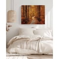 thumbnail image 3 of Orange Forest Wall Art for Living Room, Canvas Picture Wall Decor for Bathroom Bedroom, Fall Tree Botanical Maple Leaf Painting Artwork for Office Kitchen Hallway Dining Room Home Decorations 12"x16", 3 of 8