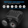 thumbnail image 4 of Lunettes de Vision Nocturne, Jumelles Infrarouges Numériques, Zoom Numérique 1080p pour Chasse Camping Voyage Surveillance, 4 of 8
