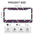 thumbnail image 3 of 2 PCS Patriotic Stars And Stripes of The American Flag License Plate Frames Fourth of July Car Front License Plate Frame Quality Aluminum Metal 2 Hole Gift for Dad, 3 of 6