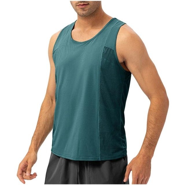zfhfof Men's Sleeveless Shirt Base Layer Quick Dry Athletic Workout Shirts Muscle Gym Tank Tops