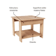 thumbnail image 5 of Mesa Auxiliar Top Living Minimalista Estilo Madera Roble, 5 of 8