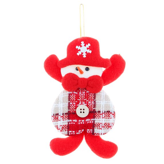Mchoice Christmas Ornaments Gift Santa Claus Snowman Rein deer Toy Hang Decorations on Clearance