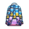 thumbnail image 3 of Hawaii Tropical Wind Palm Leaves Print Backpack for Students: Durable Lightweight Laptop Daypack with Padded Sleeve, Large Capacity Bookbag for High School College Campus Commute, Perfect Gift, 3 of 6