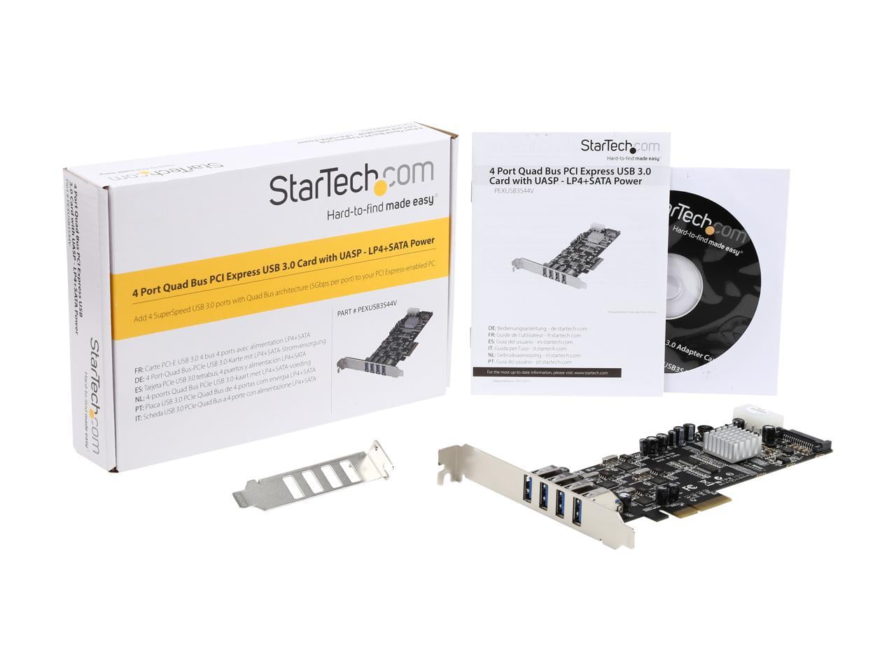 4PORT PCIE USB 3.0 CONTROLLER CARD W/ 4 INDEPENDENT CHANNELS