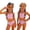 Hot Pink, variant on Girls Swimsuit Size 7-8 Two Piece Sets Swim Vacation Bathing Suit Beach Vacation Striped Bikinis Summer Cute Girls Fashion Swimsuits Swimwear Hot Pink 7-8 Years