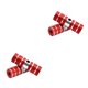 thumbnail image 4 of Clavijas de bicicleta Eigraketly 2 piezas cilindro aleación de aluminio antideslizante Rojo 2Conjunto, 4 of 6