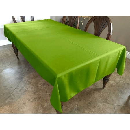 

Polyester Poplin Gaberdine Durable Tablecloth Solid Lime Green