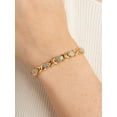 thumbnail image 4 of Morgan & Paige Fine Silver Plated Gold Tone XO Diamond Shape Diamond Accent Tennis Bracelet, 7.25", 4 of 5
