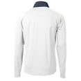 thumbnail image 3 of Men's Cutter & Buck White/Navy Chicago Bears Adapt Eco Knit Hybrid Recycled Quarter-Zip Throwback Pullover Top, 3 of 3