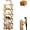 Nature, variant on The 9-Tier No-Assembly Bamboo Rack, Foldable Accordion Corner Shoe Shelf, Narrow Standing Closet Shoe Organizer for Shoes, Books, Save Space, Easy to Use