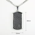 thumbnail image 3 of Hermah Dog Tag Pendant Necklace for Men Black Silver Color Cuban Chain, 3 of 5