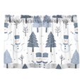 thumbnail image 7 of Yayeee Kitchen Curtains Tier Pair Light Filtering 27"x24" Rod Pocket Short Cafe Window Panel, Cute Snowmen, 7 of 7