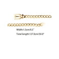 thumbnail image 3 of Cinturones de cadena de metal para mujeres INSPIRE CHIC, cinturones de cintura decorativos para vestidos y jeans, cinturón de hebilla cuadrada dorada de 46.5", 3 of 5
