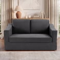 thumbnail image 6 of Ebello 2-Seater Loveseat Sofa, Thick Cushion Soft Fabric Upholstered Compact Couch for Living Room, Apartment, Office (Dark Gray), 6 of 8