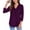 Purple, variant on LYXSSBYX Womens Long Sleeve Dress Plus Size Women Casual Loose Pullover V-neck Top Solid Color Shirt