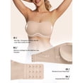 thumbnail image 3 of MINTREUS Womens Strapless Bras Jelly Push Up Bandeau Bra Non Slip Wireless Supportive Padded Bras Seamless Comfortable Tube Bra, 3 of 9