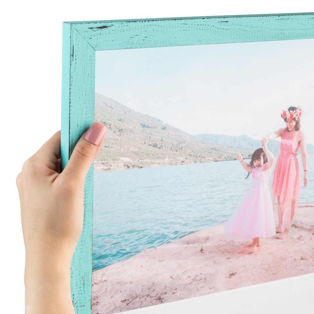 ArtToFrames 18x24 Inch Eggshell Blue Picture Frame, This Blue Wood Poster Frame is Great for