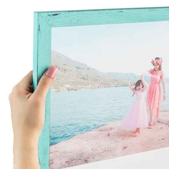 ArtToFrames 23x24 inch Eggshell Blue Picture Frame, Blue Wood Poster Frame (4749)