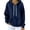 Dark Blue, variant on Women's Denim Style Hoodie, Oversized Pullover Sweatshirt, Loose Casual Drawstring Hooded Shirt, Streetwear Tops for Women, Fall Winter Fashion Hoodie Light Blue L