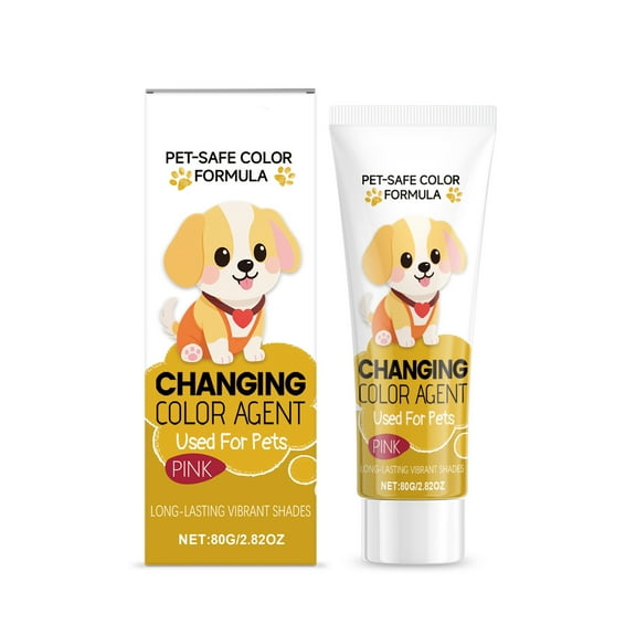 Pet Dog Hair Color Dye Dyeing Harmless Dyeing Agent Completely Safe, Pets Hair Dye for Dogs Cats, 2.82oz