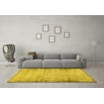 thumbnail image 3 of Ahgly Company Indoor Round Abstract Yellow Modern Area Rugs, 8' Round, 3 of 4