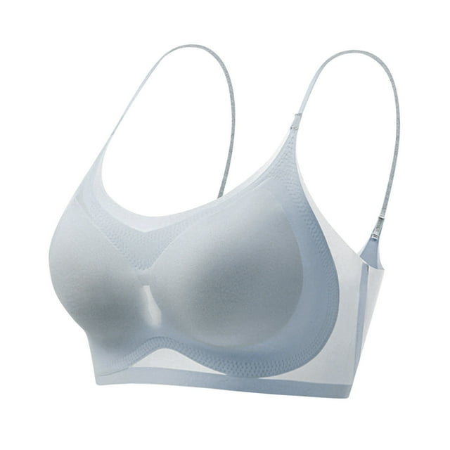 Timegard Bras for Women Plus Size Wireless Spaghetti Strap Full Support Breathable Comfortable Yoga Bra