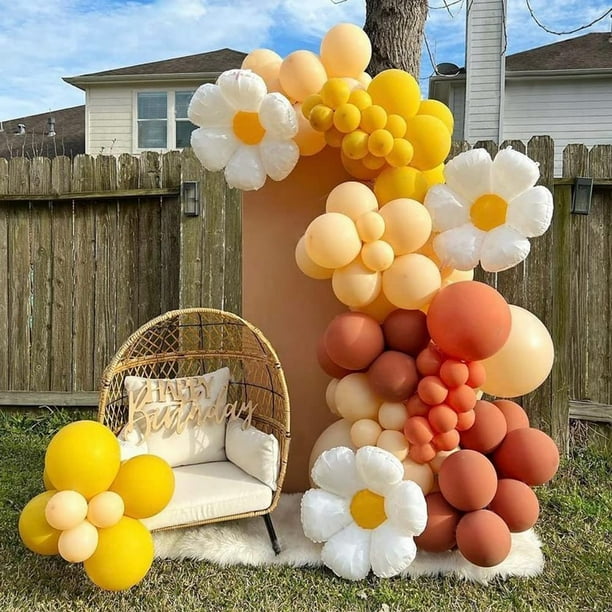 Sugoiti Summer Garden Balloons Garland Arch Kit range Red Yellow Cream Flower 113PCS Latex Balloon for Baby Shower Home Decor Backdrop Decorations