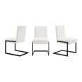 thumbnail image 5 of Casabianca Home Fontana Set of 2 Polyurethane Leather Dining Chairs-Black/White, 5 of 5