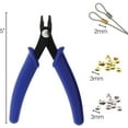 thumbnail image 4 of The Beadsmith Crimping Set, Crimp Forming Pliers 5-1/8', 2x2mm Crimp Tubes and 3mm Crimp Bead Covers in Silver and Gold, Create Smooth, Rounded Crimps Every Time, No Sharp Edges, 4 of 9
