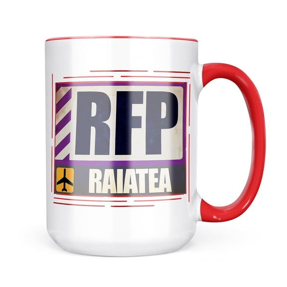 Neonblond Airportcode RFP Raiatea Mug gift for Coffee Tea lovers