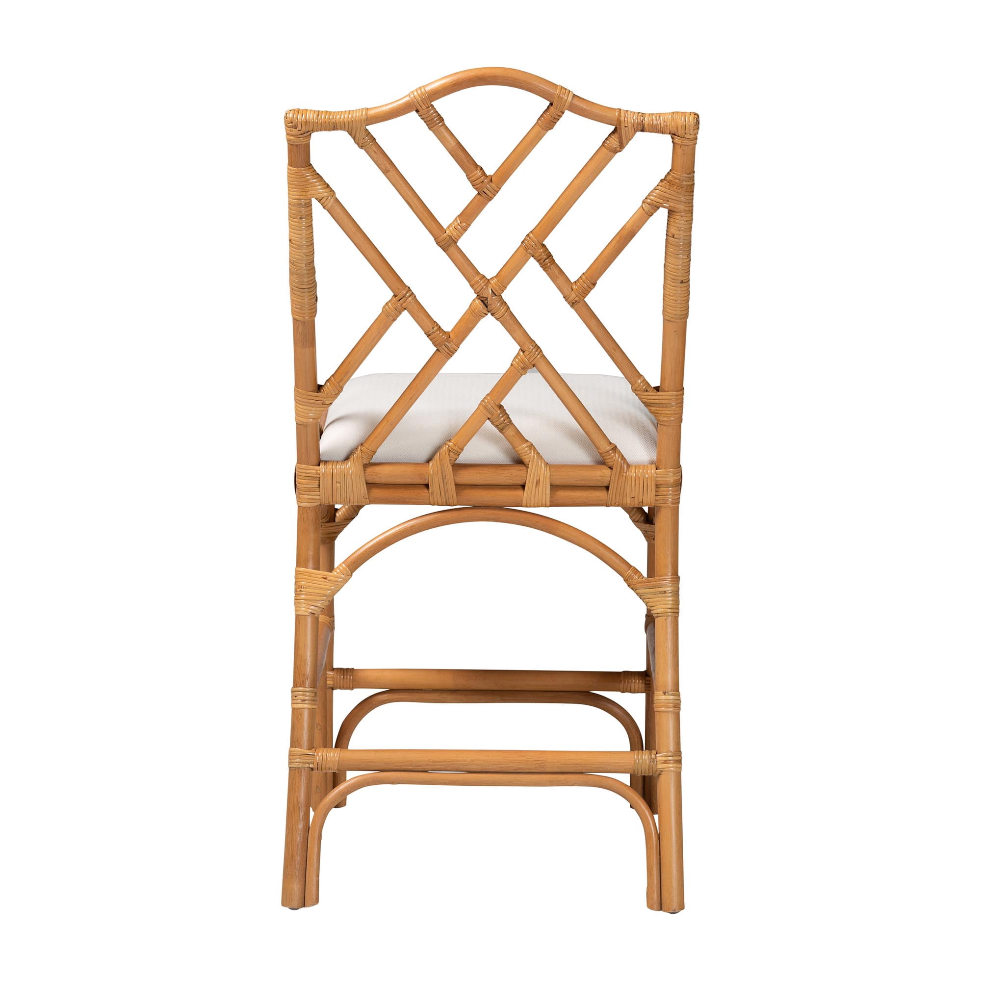 bali & pari Cedric Boho Counter Stool, Counter Height, Light Honey