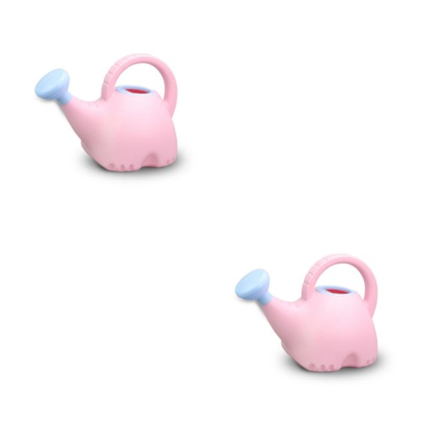 Regadera de plástico Cateissary 1,5 l 2piezas Rosado azul maceta de jardín para interiores y exteriores