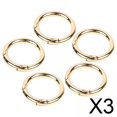 thumbnail image 1 of 3x5x Bobinas De Resorte Accesorio Organizador De Monedero Clips De Mosquetón Redondos De Metal Broches Dorados 25 Mm, 1 of 10