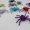 A, variant on Glitter Plastic Spider Props Halloween Decorations, 7-Pack 3 Inch Multi Color Set, Sparkly Prank Decor for Party Display, bldnkj