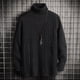 thumbnail image 5 of Suéter de cuello alto para hombre de otoño e invierno, suéter coreano ajustado con dos solapas y rombos, suéter de manga larga, 5 of 6