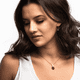thumbnail image 5 of Collar Mujer con Dije de Cristales LuckyLy, Cadena Acero Inoxidable, Modelo Amber violeta UNITALLA, 5 of 8