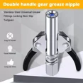 thumbnail image 5 of Upgrade Grease Coupler with Thick Springs, Simple Operation Fat Gun Coupler for Wide Application Grease Gun, Suitable for All Machinery &amp; Equipment Maintenance (17000 PSI), 5 of 5
