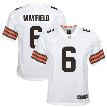 UPC 194674475872 product image for Baker Mayfield Cleveland Browns Nike Youth Game Jersey - White | upcitemdb.com