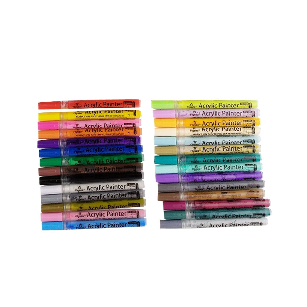 UNLLLL Acrylic Marker Pens Permanent Marker Multi-Coloured 0.7mm 3ML, for Students and Office Workers