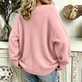 thumbnail image 5 of Wenini 2026 Women's V Neck Loose Long Sleeve Knit Pullover Sweater Fall Trendy Casual Sweater Top, 5 of 7