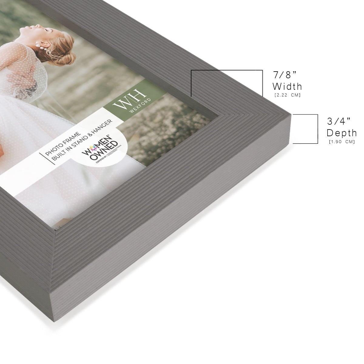 Modern Rustic Gray Solid Wood Picture Frame