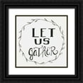 thumbnail image 1 of Shamp, Cindy 26x26 Black Ornate Wood Framed with Double Matting Museum Art Print Titled - Let Us Gather Wreath, 1 of 4