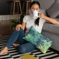 thumbnail image 6 of Plutus Green Yellow Blue Northern Lights Animal Faux Fur Luxury Throw Pillow - Double sided 16" x 16", 6 of 7